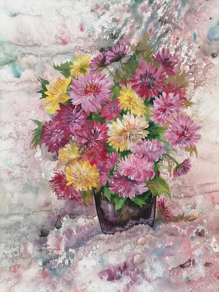 Картина Букет хризантем от Art Магазина Абрис Клуб