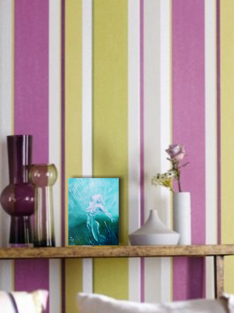 Картина Девушка всплывающая вверх от Art Магазина Абрис Клуб