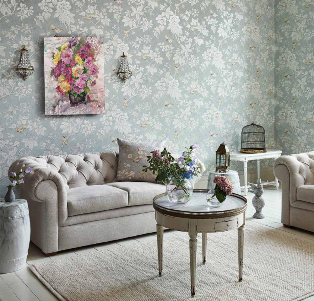 Картина Букет хризантем от Art Магазина Абрис Клуб