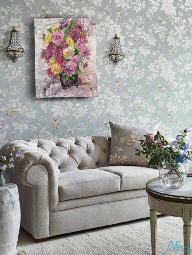 Картина Букет хризантем от Art Магазина Абрис Клуб