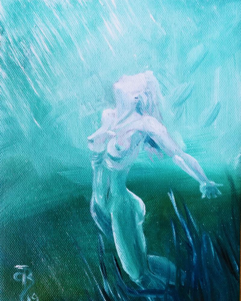 Картина Девушка всплывающая вверх от Art Магазина Абрис Клуб