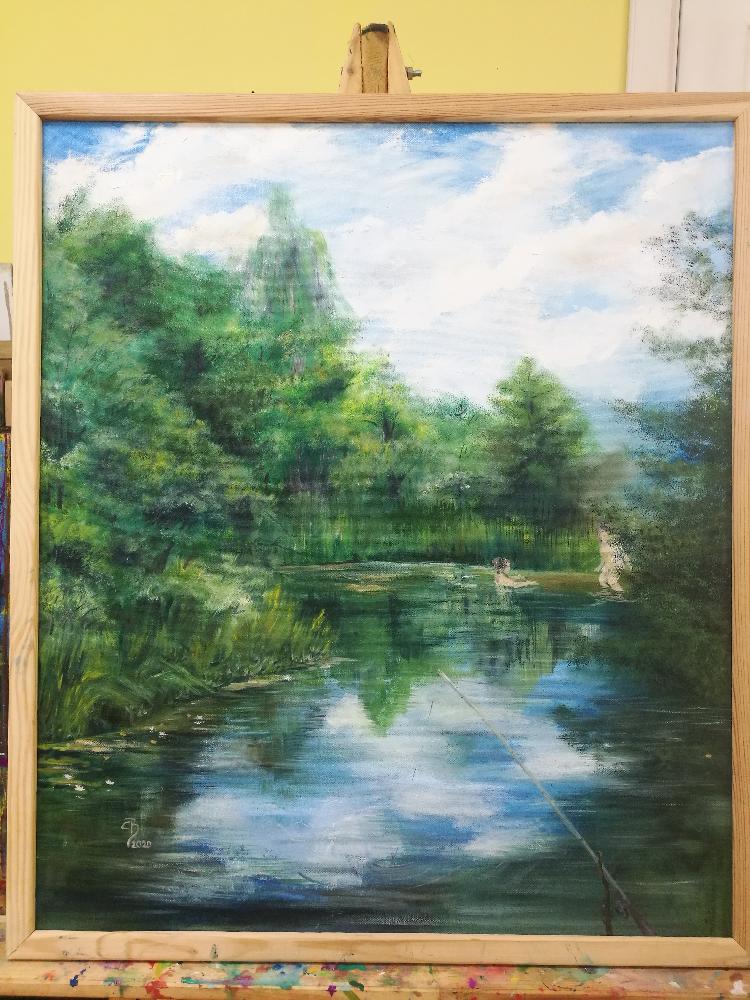 Картина Рыбалка с купальщицами от Art Магазина Абрис Клуб