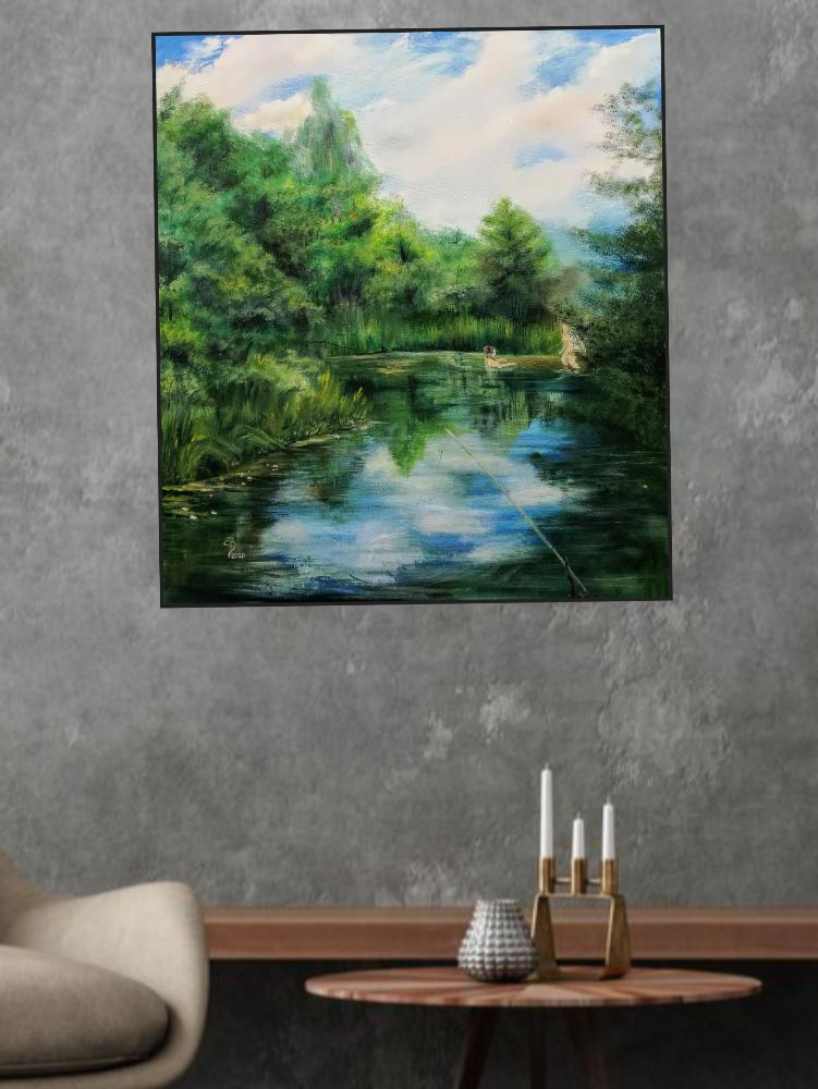 Картина Рыбалка с купальщицами от Art Магазина Абрис Клуб