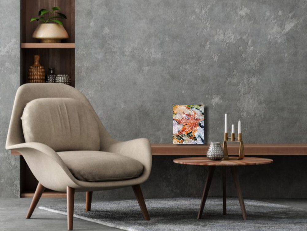 Картина Кленовый лист в изморози от Art Магазина Абрис Клуб