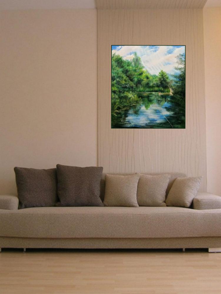 Картина Рыбалка с купальщицами от Art Магазина Абрис Клуб