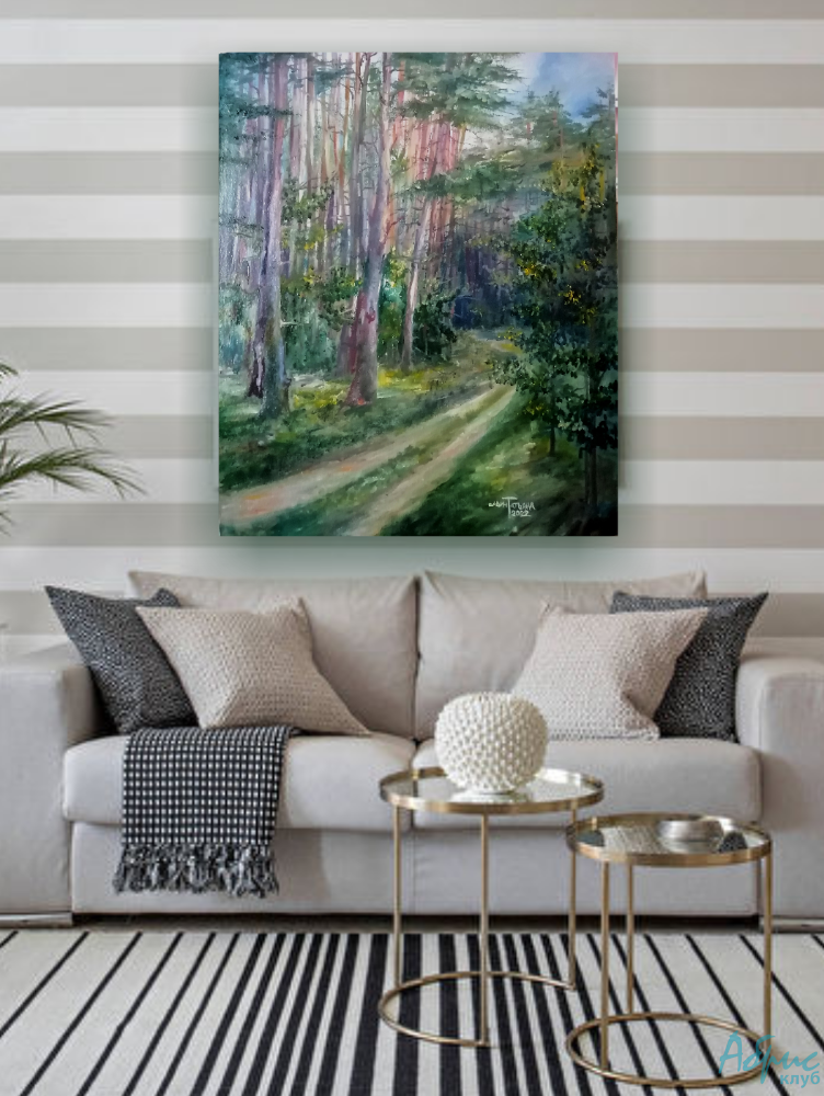 Картина Дорога в сосновом лесу летом от Art Магазина Абрис Клуб