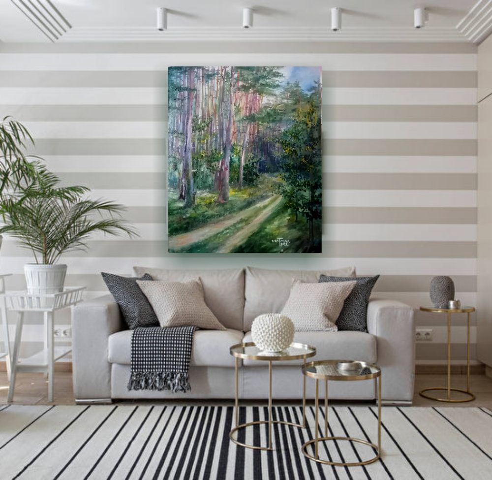 Картина Дорога в сосновом лесу летом от Art Магазина Абрис Клуб